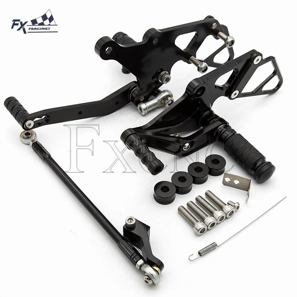 CNC мотоциклетные подножники для ног педали задний Набор Yamaha MT-07 MT 07 MT07 2013-2017 XSR700