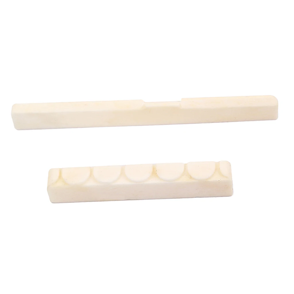 1 Set Guitar Bone Bridge Saddle Blank&Nut for Classical Guitar Parts Accessories
