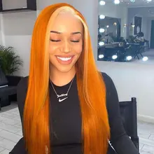 Remy Forte-mechones de pelo ondulado rubio con cierre, extensiones de pelo ondulado mechones brasileños naranja, 3 mechones de cabello humano con cierre