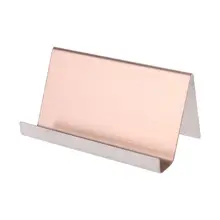 Нержавеющая сталь бизнес имя держатель для карт дисплей стенд стойки Настольный Органайзер