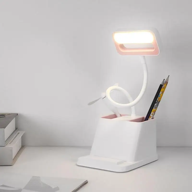 USB Rechargeable LED Desk Lamp Modern Fashion Multi-function Standard Paragraph Bedroom Bedside Touch Table Light
