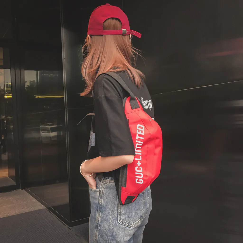 Поясная сумка для мужчин и женщин поясная Harajuku с буквенным принтом