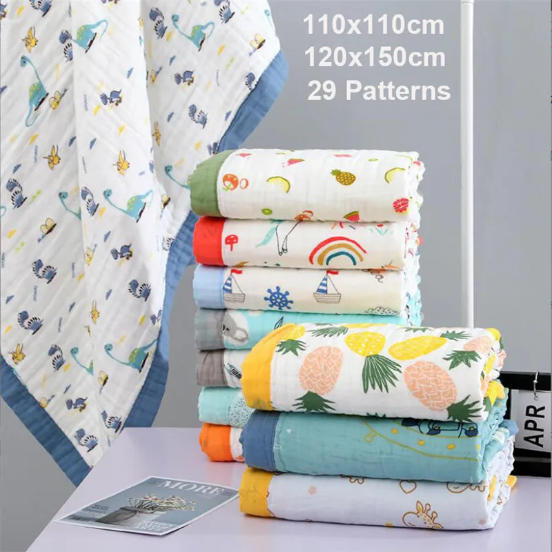 110x110cm 120x150cm 6 Layer Muslin Boy Girl Kids Children Sleep Blanket Swaddle Bath Towel 100% Cotton Newborn Wrap Baby Blanket cotton muslin blanket cotton gauze blanket cotton blanket cotton swaddle swaddle blanket cotton towel