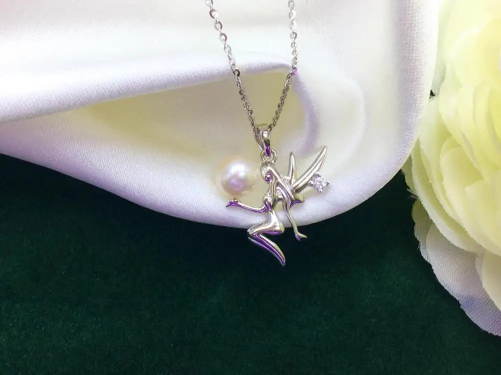 

Подвеска Angel Cute из стерлингового серебра 925 пробы, фурнитура для ювелирных изделий, аксессуары, детали для жемчуга, камней, кристаллов, кораллов