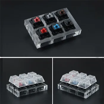 

Acrylic Keyboard Tester Shaft Kit Transparent Keycaps Sampler For Cherry Switches 4/6/9/12-axis Axis Tester Set
