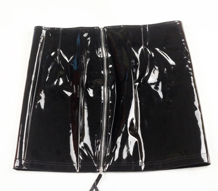 

Women's Shiny Metallic Wet Look Bodycon Pencil Skirts Sexy Short PU Club Wetlook Skirts