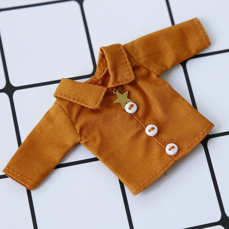 Ob11 детская одежда 1/12 BJD merlot pig ob11 тело GSC глиняная кукла мужчины теплый мужской жилет рубашка кукольная одежда топы кукольные аксессуары - Цвет: 6