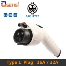 Osensi 16a 32a tipo 1 plugue ev carregador sae j1772 evse fêmea conector soquete para carro elétrico 110 v-250 v