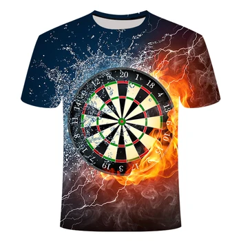 

2020 Summer Best 3D T Shirts Dart Board T-Shirt Darts Throw Game Graphic Tee T Shirts Short sleeve Designer Shirts Drop ship