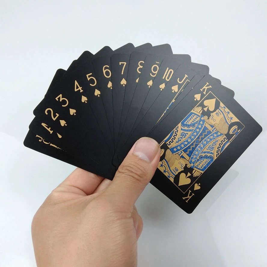 Покерные карты ПВХ водонепроницаемые карты для покера игральные карты пластиковые хрустальные игровые складные изделия устойчивые креативный подарок прочный покер 55 шт/д
