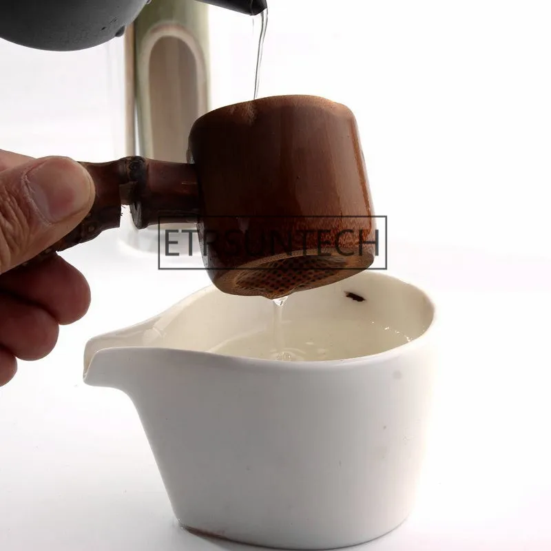 50 шт. Натуральный Бамбуковый ситечко для чая Coffe ttraer инструменты сито для чая Заваренный Чай фильтр мельницы для специй