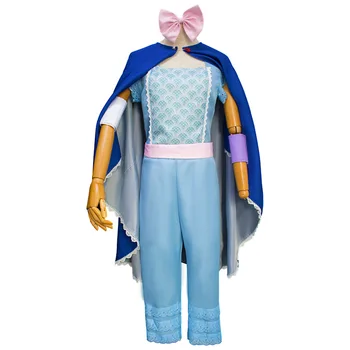 

2019 New Toy Story 4 Bo Peep Shepherdess Cosplay Costume Halloween Adults Uniform Top Pants Cloak 7PCS Suits Carnival Costume