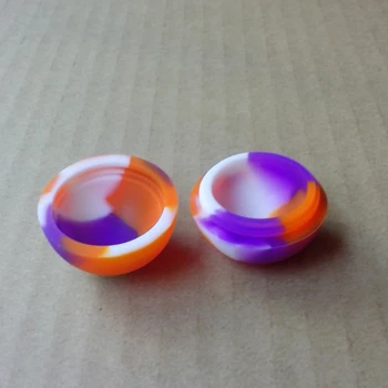 

2pcs Silicone Container Box Wax Dry Herb Nonstick Spherical Jars Dab Silicone Dry Herb Oil Wax Vaporizer Silicone Jar