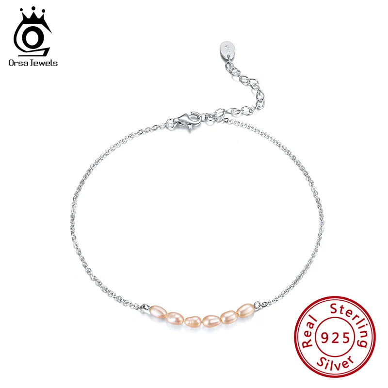 Tobillera De Plata De Ley 925 Cadena Guisantes | 26 Cm De Largo, 1.47mm Ancho, Diseño Fino Y Elegante Para Mujer