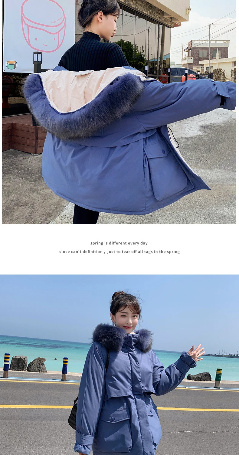 Зимний пуховик для женщин, Толстая теплая шапка, парка Mujer, хлопковое Стеганое пальто, длинный параграф размера плюс, тонкая женская куртка в Корейском стиле