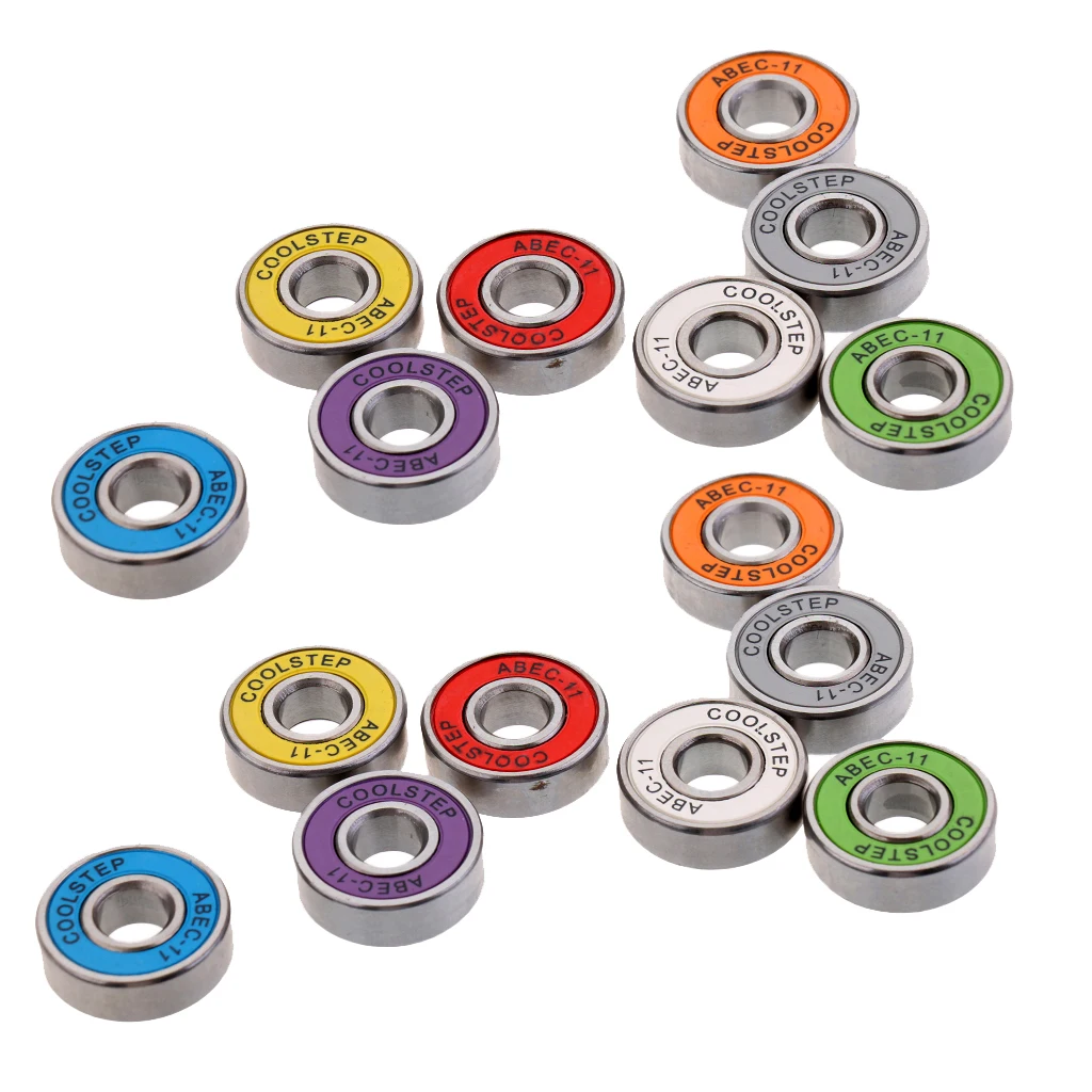 16 Pcs ABEC 11 High Speed Wearproof Skateboard Scooter Inline Bearings Wear Resistant Skateboard Bearing 16 Pcs ABEC 11 High Speed Wearproof Skateboard Scooter Inline Bearings Wear Resistant Skateboard Bearing