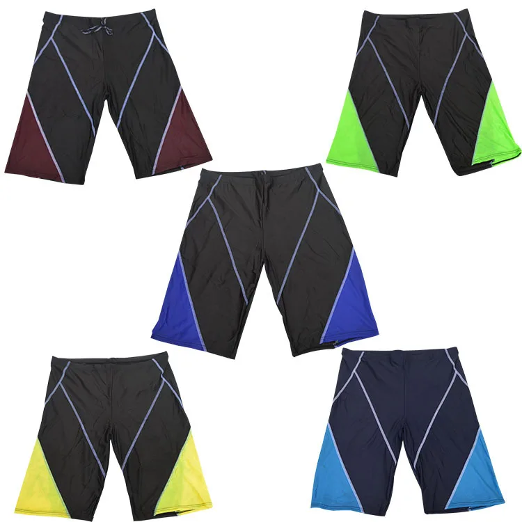 

Factory Price Short Swimming Trunks Men's Swimming Trunks Men Boxer Plus-sized Swimming Trunks Color Block Men's Swimming Trunks