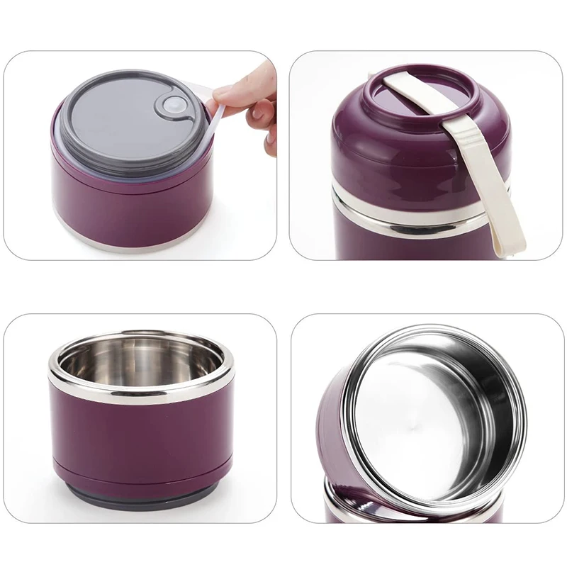 3 Tier Lunchbox Insulation Food Container Stainless Steel Lunch Box Sadoun.com
