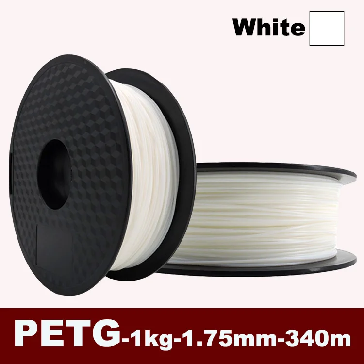 FULCRUM 3D Принтер Нити многоцветный пла ABS PETG дерево 1 кг 340 м 1,75 мм - Цвет: petg-white