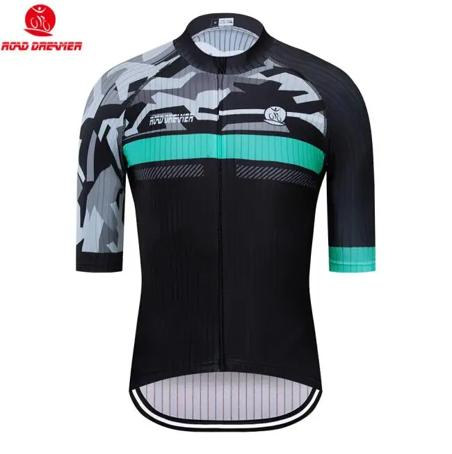 Черный Мужская дышащая велосипедная майка, летняя, Mtb, Джерси, camisa ciclismo, лайкра, велосипедная майка, короткий рукав, Майо, ciclismo hombre - Цвет: Черный