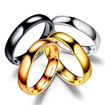 

New Simple and Refreshing Inside and Outside Ball Light Classic Round Stainless Steel Titanium Ring