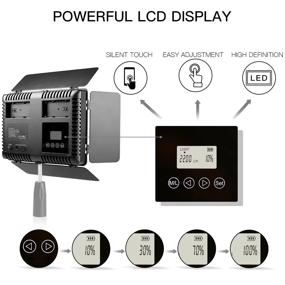 SPASH 2 in1 TL-600S światło LED do kamery zestaw 3200K/5500K lampa studyjna/kamera kamera lampa z 4 sztuk NP-F550 baterie i Tote Bag SPASH 2 in1 TL-600S światło LED do kamery zestaw 3200K/5500K lampa studyjna/kamera kamera lampa z 4 sztuk NP-F550 baterie i Tote Bag