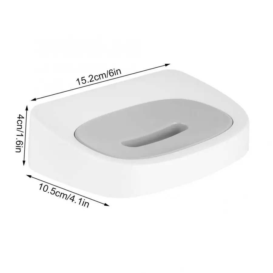 Soap Dish Wall Mounted Double Layer Soap Box Rack Bathroom Household Organizer Travel Supplies