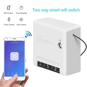 

in stock SONOFF MINI - Two Way Smart Switch Module Controller Timer Light Switch Voice Control Work With Amazon Alexa Google
