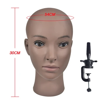 

Hot Sale African Mannequin Head Without Hair For Wig Hat Display Cosmetology Manikin Head Female Dolls Bald