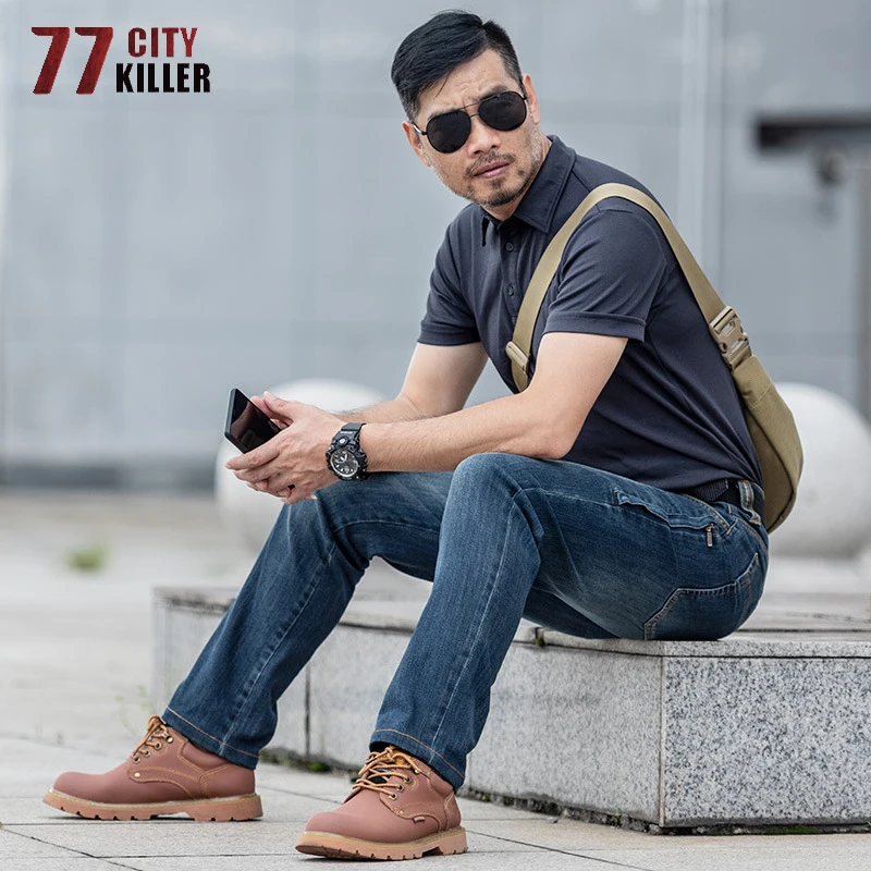 77city Killer Military Denim Pants Men 