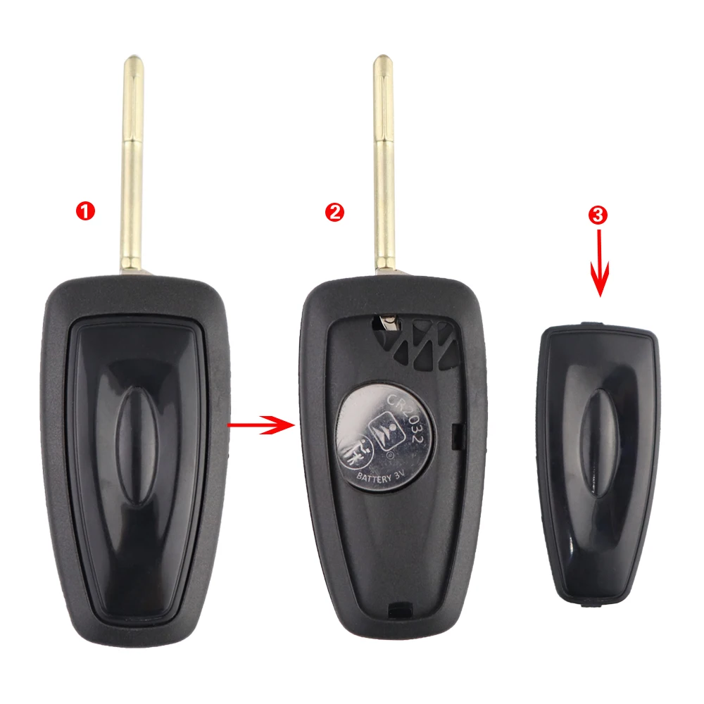 Chiave/Telecomando Per Ford Mondeo Transit Connect Focus 2 Mk1fiesta 2013 Fo21 Blade - 3 Pulsanti 433mhz 4d60 Chip Smart Remote Flip Ford - H5ea34facd3c8406aa370109bc109f3a5q