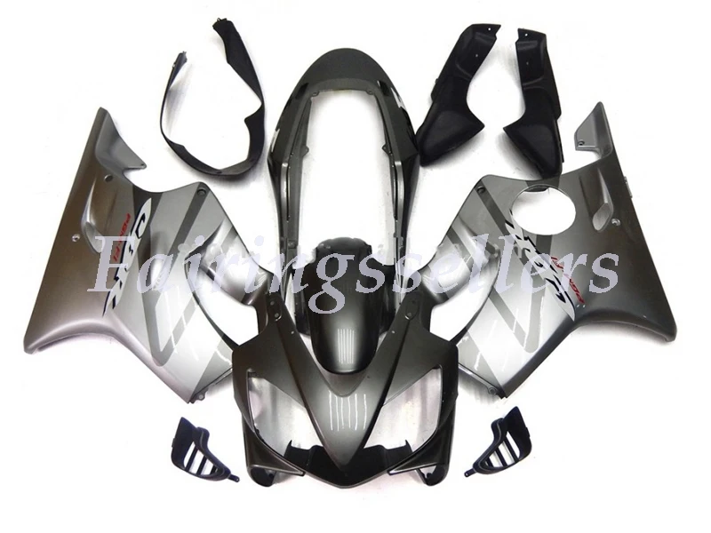 Silver Grey Gloss Топ(литье под давлением) ABS Обтекатели наборы подходят для Honda CBR600 FS F4i 2004 2005 2006 2007 Обтекатели серебро и черный - Цвет: Silver Grey Gloss