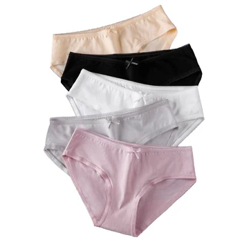 

7pcs/lot Women's Cotton Panties Plus Size Briefs Women Sexy Lingeries Underwear Seamless Shorts Underpants bow briefs