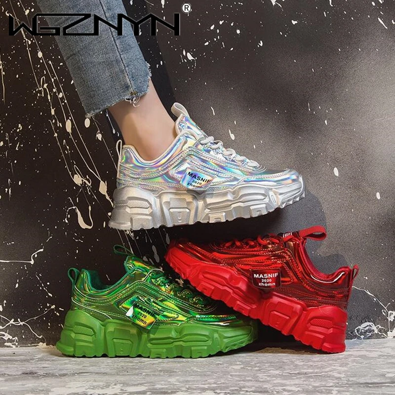 womens red platform sneakers