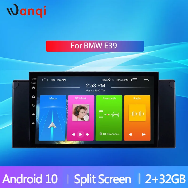 9 дюймов Android10 IPS2.5D RDS автомобильное радио Navi для BMW E39 E53 X5 мультимедийный плеер