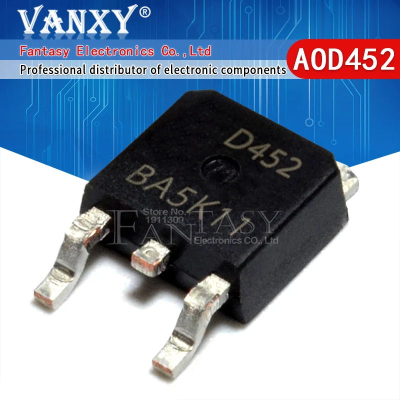 10pcs AOD452 TO252 D452 TO-252 D452A D425 AOD452A AOD452AL SOT new original | Электронные компоненты и