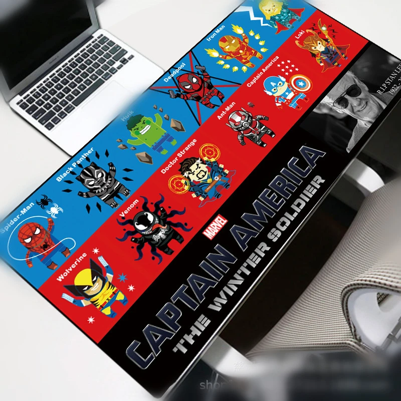 

Avengers Large Size Mouse pad Gamer 70x30cm Cartoon Skid Locking Edge Durable Mousepad Notebook Office Mat Desk mat Portable