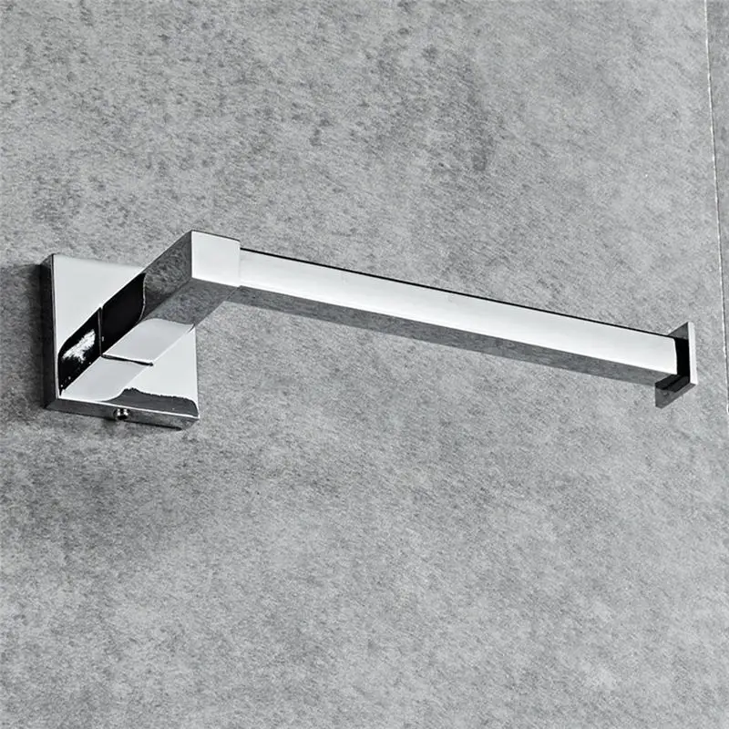 Washroom Paper Roll Holder Chrome Square Toilet Roll Shelf Waterproof Towel Holder Wall Mounted Toilet Paper Towel Shelves