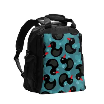 

Cute Rubber Ducks Baby Nursing Bag Diaper Bag Large Capacity Travel Nappy Backpack