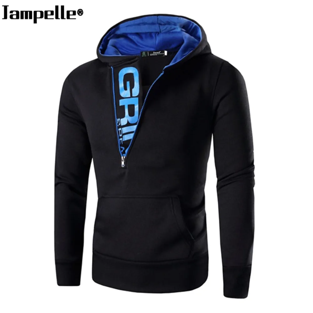

Brand Design Men's Hoodies Autumn Warmth Letter Printed Male Zipper Hooded Pullovers Jacket Casual Sportswear Creed Outwears