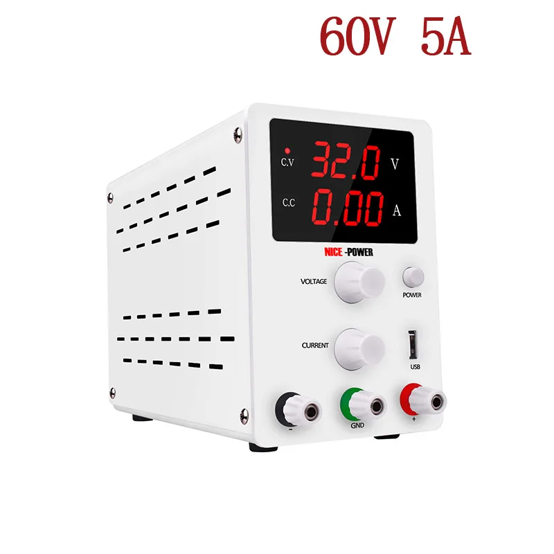 R-SPS605W Импульсный источник питания постоянного тока Регулируемый 30 в 10A 60 в 5A мини лабораторный USB источник питания регулятор напряжения для ремонта телефона - Цвет: R-SPS605W