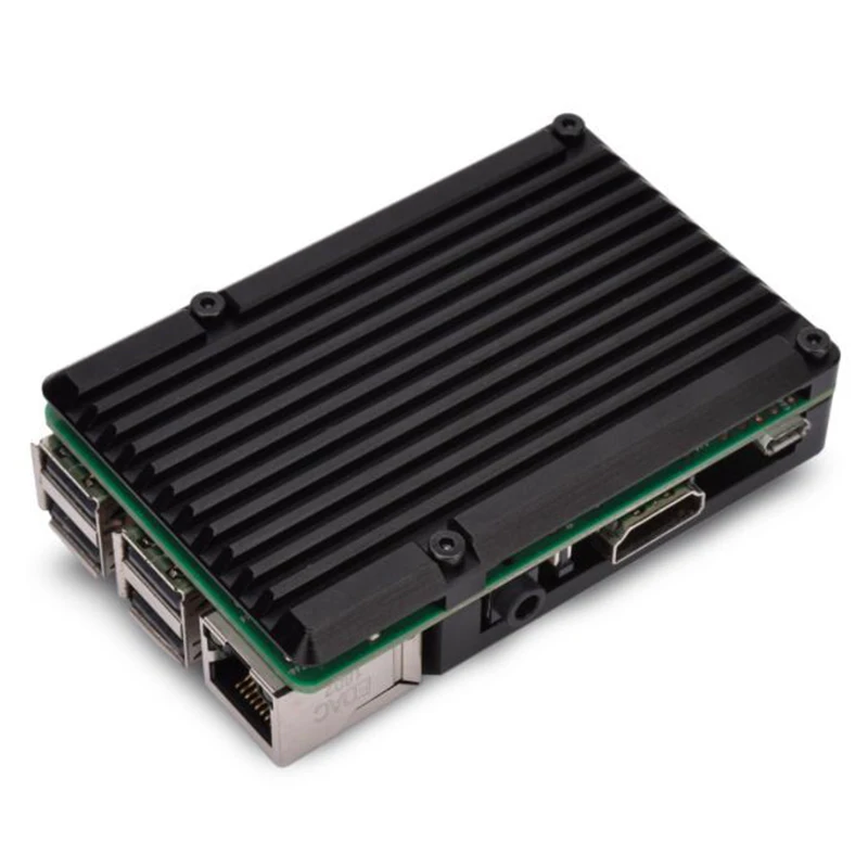 Для Raspberry Pi3 Generation B type 2b/3b корпус из алюминиевого сплава корпус охлаждающий вентилятор HSJ-19