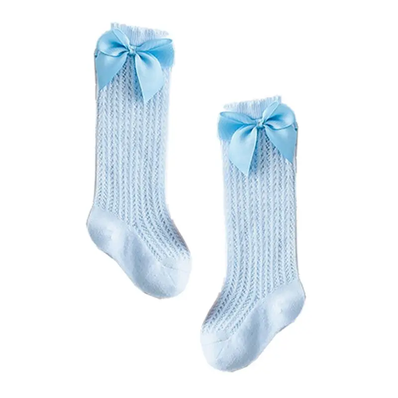 

Cute Bowknot Baby Socks Cotton Bows Baby Girls Knee Socks Spring Summer Mesh Kids Infant Toddler Knee High Socks 0-2Y