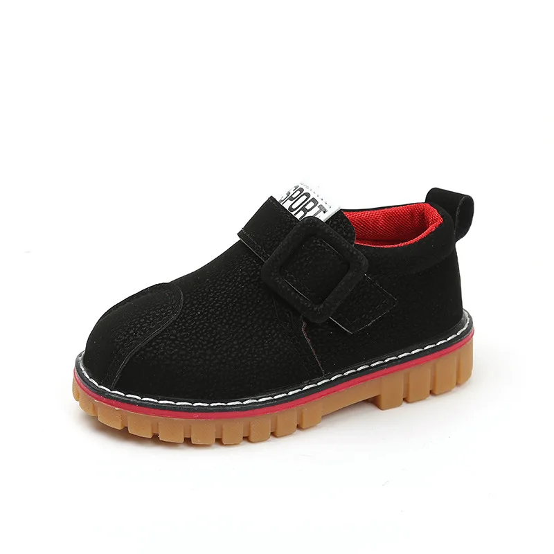 Cloth black JUSTSL/зимние ботинки для маленьких мальчиков и девочек; сезон осень-зима; детские Нескользящие ботинки из хлопка с мягкой подошвой; детская обувь - Цвет: Cloth black