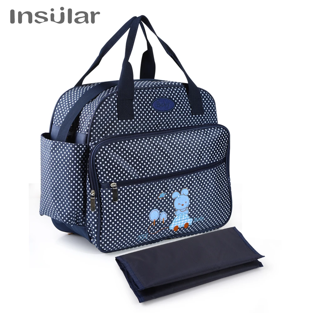 

2020 Insular Diaper bags Fordable Reusable Cross-body Shoulder bags Large Capacity Maternity Nappy Bag Mummy bag