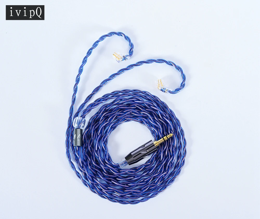 

ivipQ 4-Core 6N Single Crystal Copper Silver-Plated Earphone Cable,2.5mm/3.5mm/4.4mm Plug MMCX 2PIN QDC TFZ Headphone Connector