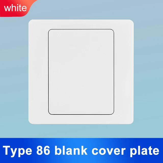 Blank Panel With Outlet Hole Decorative Shielding Cover 86 Type Threaded Socket Fake Switch Plugging Hole Perforated Whiteboard Blank cover