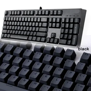 SOVAWIN 104 клавиш PBT клавишные колпачки для клавиатуры с сублимационным освещением клавишные колпачки полный комплект механической передачи клавиатуры двухцветные колпачки для ключей - Цвет: black
