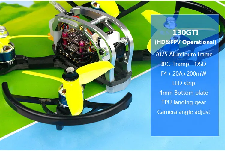 LDARC 130GTI-HD 133 мм F4 OSD 3-4S FPV гоночный Дрон Мультикоптер PNP БНФ Модель w/Caddx. US черепаха V2 1080P камера
