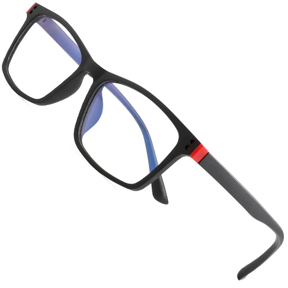 FENCHI, синий светильник, очки для мужчин, компьютерные очки, игровые очки, прозрачные очки, оправа для женщин, анти синий луч, очки - Цвет оправы: C1BLACK